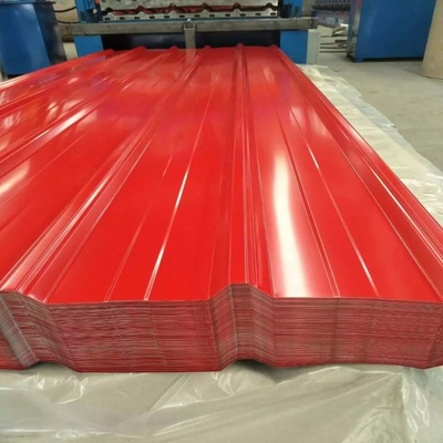 750mm Renkli Kaplamalı Çatı Sayfası SGCC Gi Renkli Kaplamalı Oluklu Levha