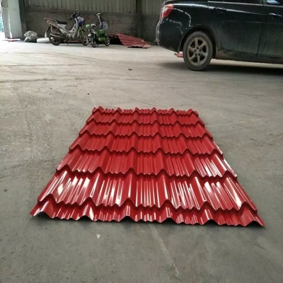 AZ20-AZ160 Boyalı Çatı Sayfası 0.5mm Suya Dayanıklı Çatı Sayfası