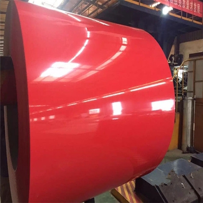 Kırmızı Ppgi Boyalı Galvanizli Çelik Rulo 30-275g/M2 Renk Kaplı Çelik Rulo