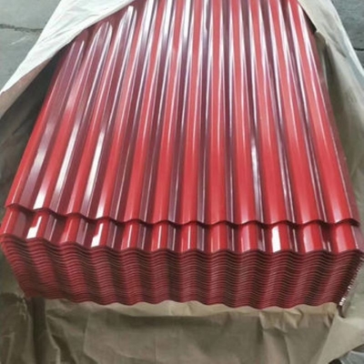 Bina Z30 Renkli Kaplamalı Çatı Sayfası SGCC 7-30um Kırmızı Metal Çatı Panelleri