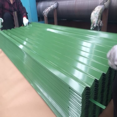 PE 30-275g/M2 Yeşil Metal Çatı Panelleri RAL 9012 Renkli Oluklu Sac