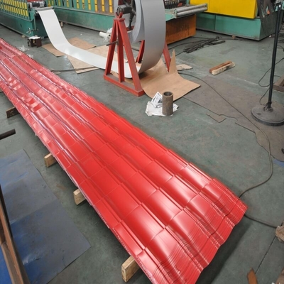 SGCC Ön Boyalı Oluklu Çatı 0.125-2.5mm Renkli Kaplı Oluklu Levhalar