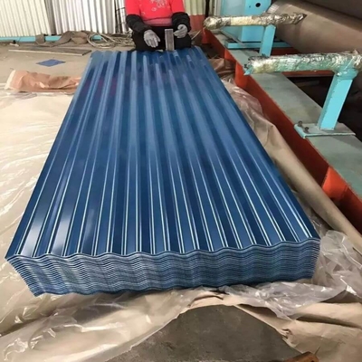 ISO 9001 Kırmızı Ön Boyalı Demir Levhalar 610mm Renkli Oluklu Çatı Kaplama