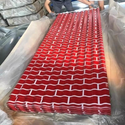 İnşaat için Kırmızı DX51D Renkli Kaplı Teneke Levha JIS Renkli Kaplı Galvalume