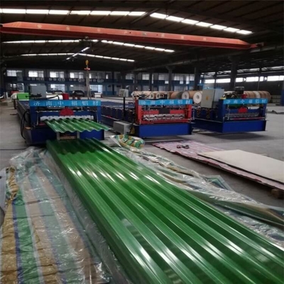 0.4mm-3.0mm Kalınlık PPGI Çatı Kaplama Levhası Galvanizli Oluklu 600mm-1250mm Genişlik