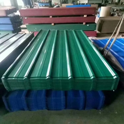 0.4mm-3.0mm Kalınlık PPGI Çatı Kaplama Levhası Galvanizli Oluklu 600mm-1250mm Genişlik