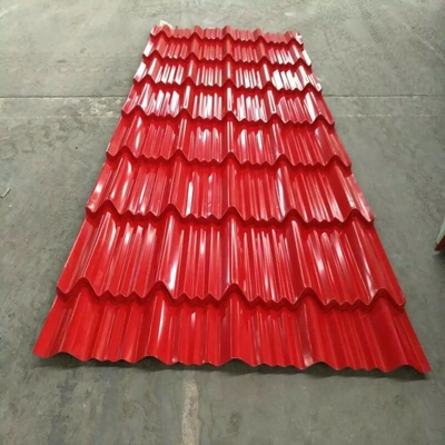 750mm Renkli Kaplamalı Çatı Sayfası SGCC Gi Renkli Kaplamalı Oluklu Levha
