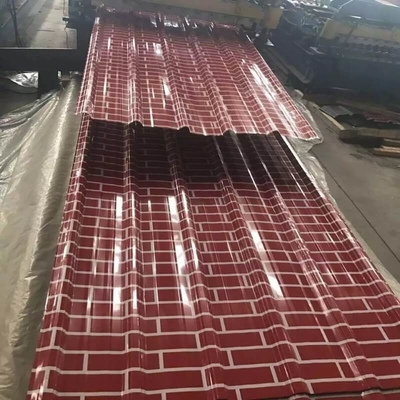 AZ20-AZ160 Boyalı Çatı Sayfası 0.5mm Suya Dayanıklı Çatı Sayfası