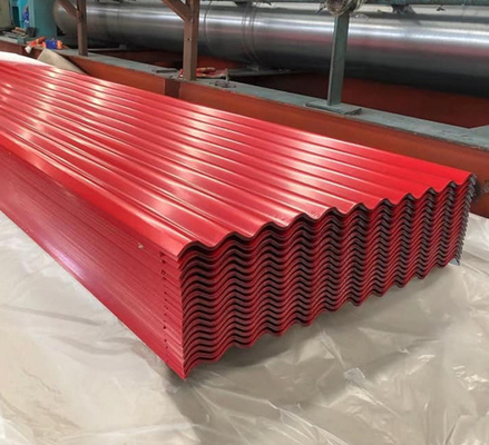 SGCC Kırmızı Metal Çatı Kaplama Levhaları BSI ISO 14001 Renk Kaplı Sac