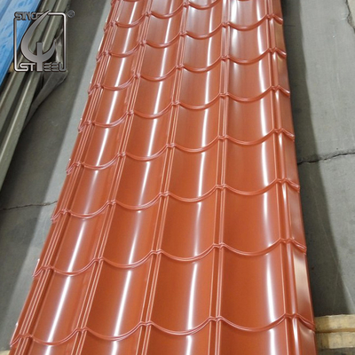 60-275g / M2 Çinko Kaplama PPGI Çatı Kaplama Levhası, 1000mm-6000mm Uzunluk