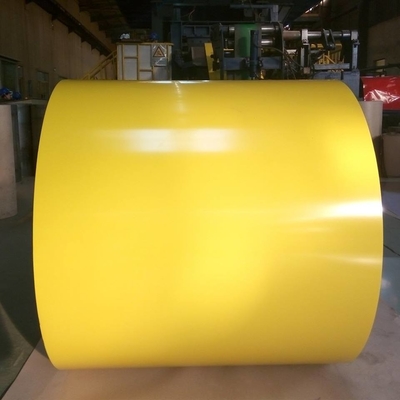 Sarı 610mm Boyalı Çelik Rulo SGCC Boyalı Galvanizli Çelik Rulo Ppgi
