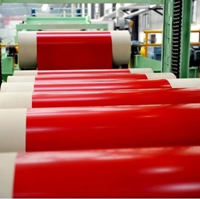 Kırmızı Ppgi Boyalı Galvanizli Çelik Rulo 30-275g/M2 Renk Kaplı Çelik Rulo