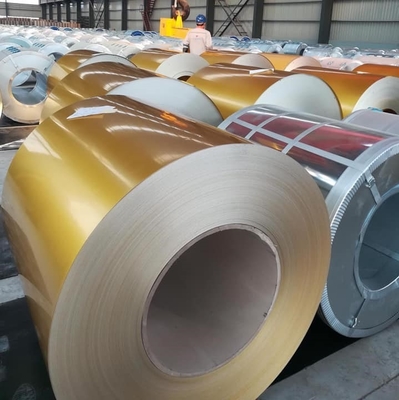 Altın SGCC Boyalı Çelik Rulo Renk Kaplı Düz ​​Ppgl Çelik Rulo