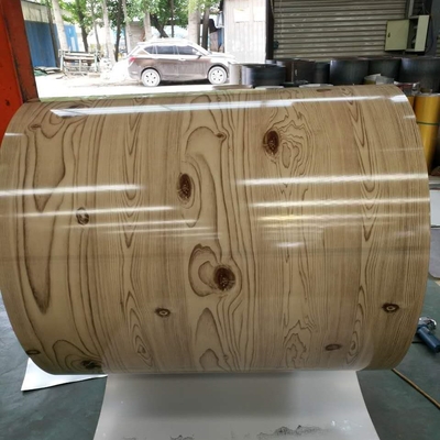 910mm PPGI Boyalı Çelik Rulo 3-25um Renk Kaplı Rulo Ahşap Tuğla