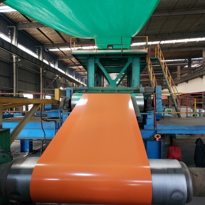 Çatı Kaplama için Turuncu PPGI Bobin 30-275g / M2 Boyalı Renk Kaplı Çelik Rulo